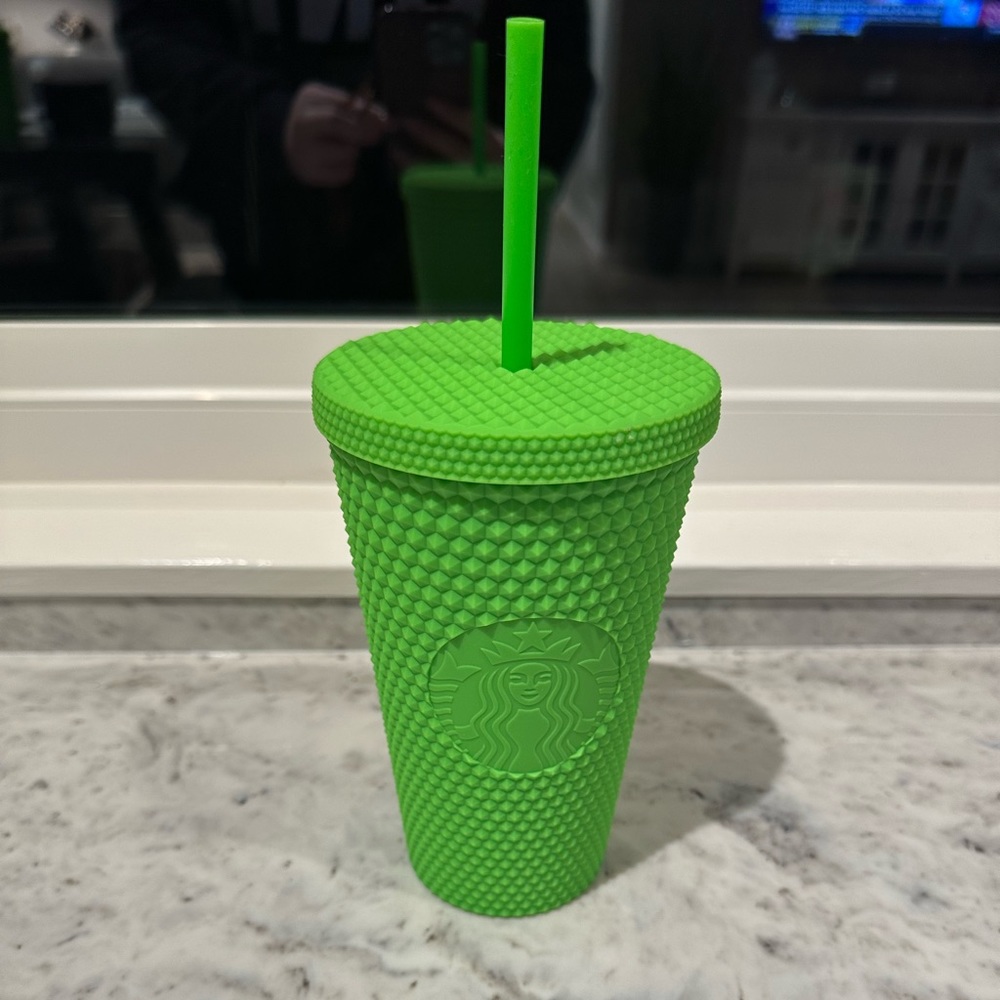 Starbucks studded green matte tumbler grande size brand new